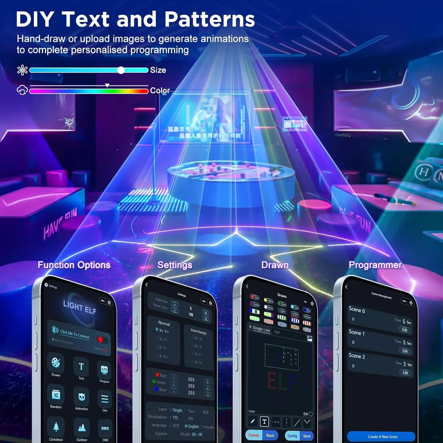 LaserOS IP65 Animation Laser Light-A3 for iOS/Android App Control by Blayn